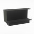 Foco Corner Right 1200 hybrid fireplace for built-in installation