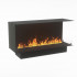 Foco Corner Right 1200 hybrid fireplace for built-in installation