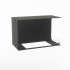 Foco Corner Right 800 hybrid fireplace for built-in installation