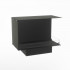 Foco Corner Right 800 hybrid fireplace for built-in installation