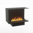 Foco Corner Right 800 hybrid fireplace for built-in installation