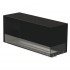 Foco Corner Right 1200 - Modern right-sided corner bioethanol fireplace with sleek black frame and tempered glass