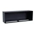 Foco One 1500 media wall built-in bio fireplace with black frame and safety glass.