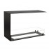 Foco Room Divider 800 Medium built-in bioethanol fireplace with 3-sided flame view and black powder-coated finish