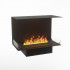 Foco Three 800 hybrid fireplace for built-in installation