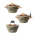 Happy Cocooning Cone Gas Fireplace Fire Table in the colour taupe