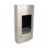Uniquely designed bio ethanol wall fireplace with a glass window panel
