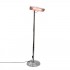 Silver patio heater for floor