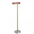 Silver patio heater for floor