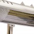 Silver patio heater for floor