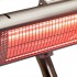 Silver patio heater for floor