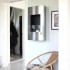 Uniquely designed bio ethanol wall fireplace with a glass window panel