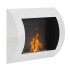 Ocean - Low-cost wall fireplace in white with a length of 60 cm