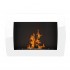 Ocean - Low-cost wall fireplace in white with a length of 60 cm