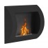 Ocean - Low-cost wall fireplace in black with a length of 60 cm