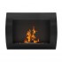 Ocean - Low-cost wall fireplace in black with a length of 60 cm