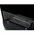 Montgomery Black open free-standing bioethanol fireplace in wood stove design