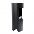 Montgomery Black open free-standing bioethanol fireplace in wood stove design