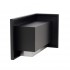 Left-sided ethanol corner fireplace for in wall installation