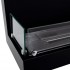 Left-sided ethanol corner fireplace for in wall installation