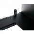 Foco Two 800 Medium built-in bioethanol fireplace with front and side flame view in black steel finish