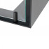 Foco Two 800 Medium built-in bioethanol fireplace with front and side flame view in black steel finish