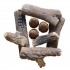 9 Ceramic, decorative wood-look logs