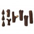 9 Ceramic, decorative wood-look logs