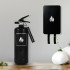 Stylish black fire extinguisher 2 kg classic model