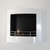 Curved Ethanol Fireplace in White