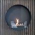 Delaware Black - Round Wall-mounted bioethanol fireplace