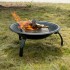 Fire pit with grate and mesh