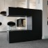 3-sidet bio fireplace in black