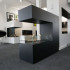 3-sidet bio fireplace in black
