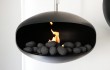 24 Black ceramic pebbles