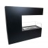 3-sidet bio fireplace in black