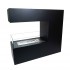 3-sidet bio fireplace in black
