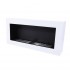 Super simple and sleek white bioethanol fireplace for wall mounting