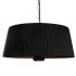Hanging patio heater with lampshade