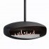 Hein & Haugaard UFO-80 ceiling-mounted bioethanol fireplace in a black finish